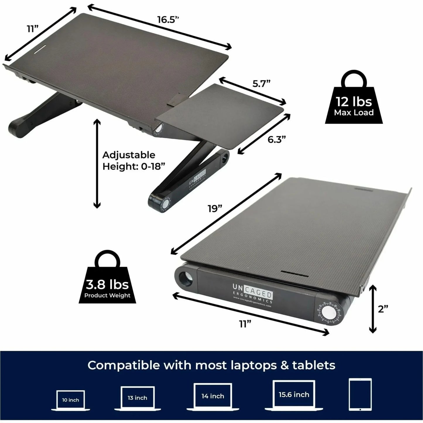 Adjustable Laptop Stand and Lap Desk for Laptop Adjustable Laptop Desk Lap Aluminum Laptop Stand