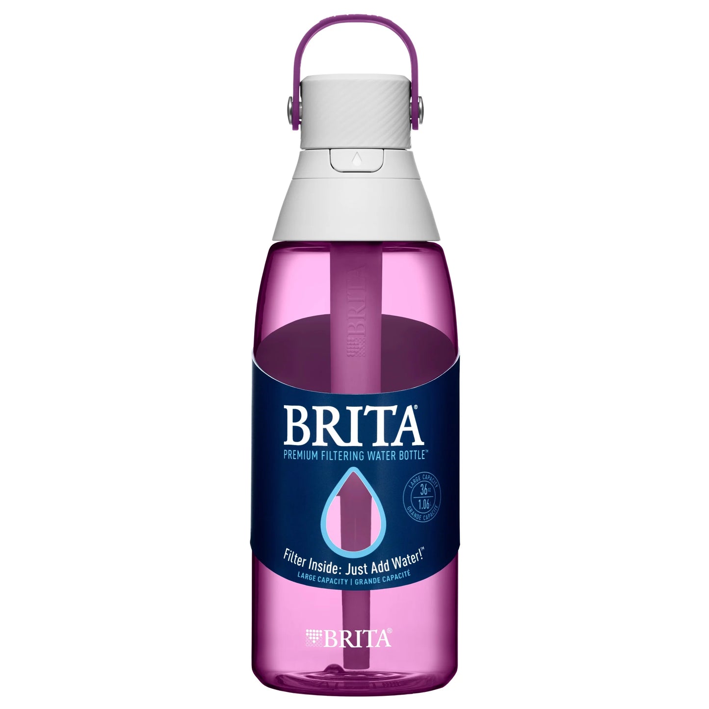 36 Oz Orchid Premium Leak Proof Filtered Water Bottle with Straw