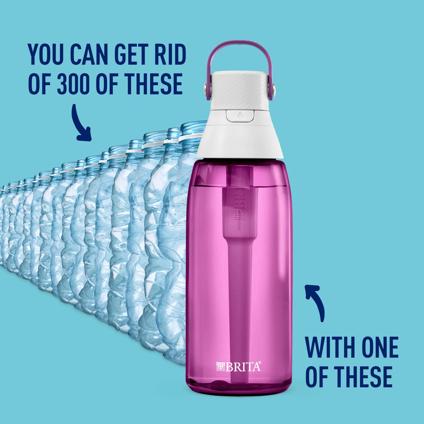 36 Oz Orchid Premium Leak Proof Filtered Water Bottle with Straw