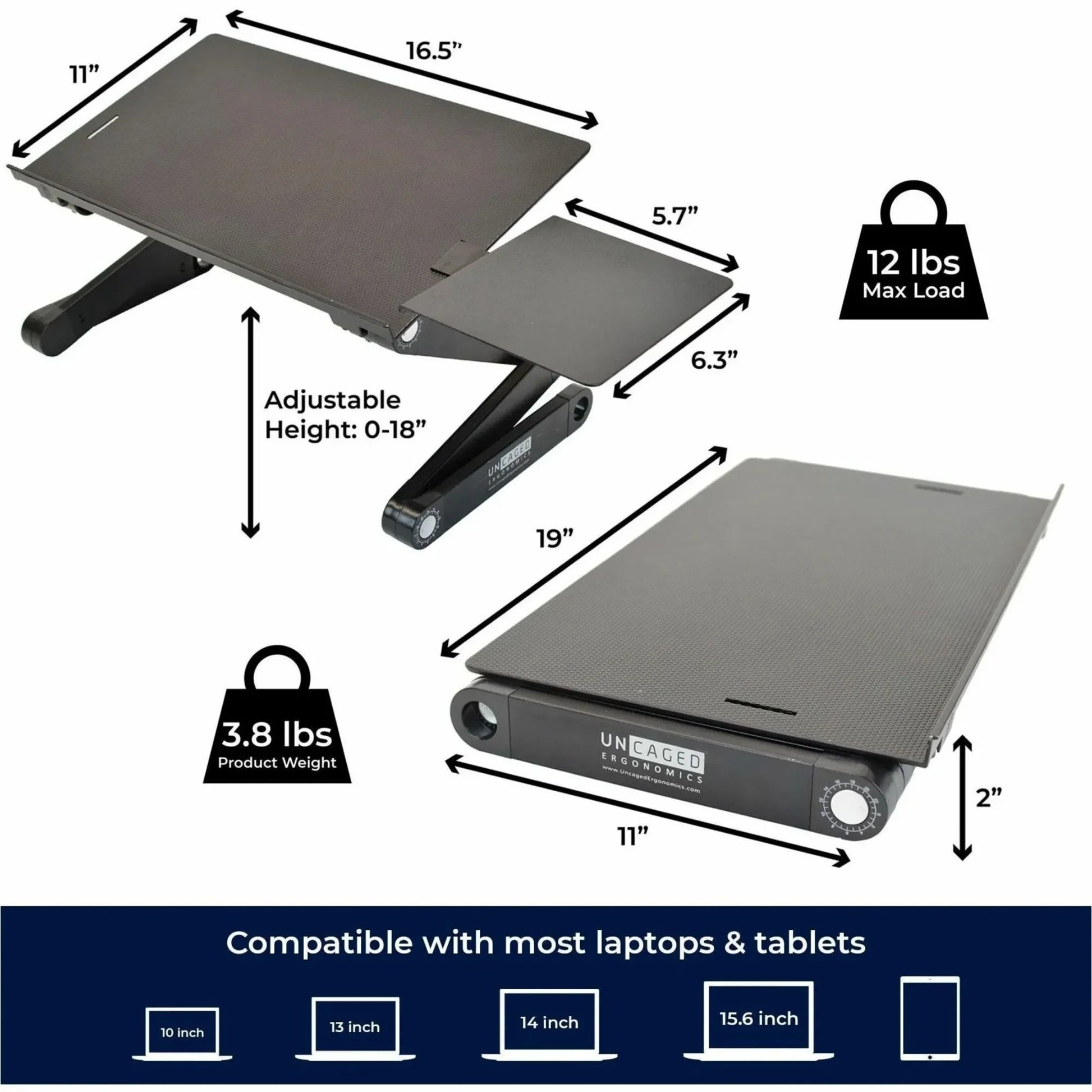 Adjustable Laptop Stand and Lap Desk for Laptop Adjustable Laptop Desk Lap Aluminum Laptop Stand
