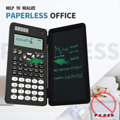Mini Scientific Calculator with Writing Tablet Calculators Notepad Memo Office Electronics School Supplies 991Es Ms EX 82Ms NEW